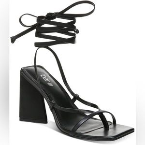 Bar III Alana Tie-Up Geo-Heel Sandals Size 6.5M
